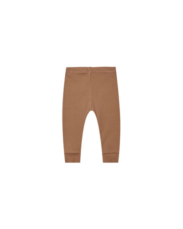 Quincy Mae Organic Ribbed Legging, Cinnamon